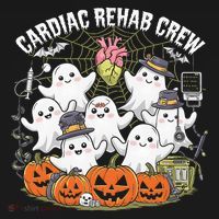 Vintage Cardiac Rehab Crew Rehab Nurse Spooky Halloween T-Shirt thumb 7