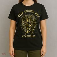 Viva Cristo Rey Roman Catholic Gift T-Shirt thumb 4