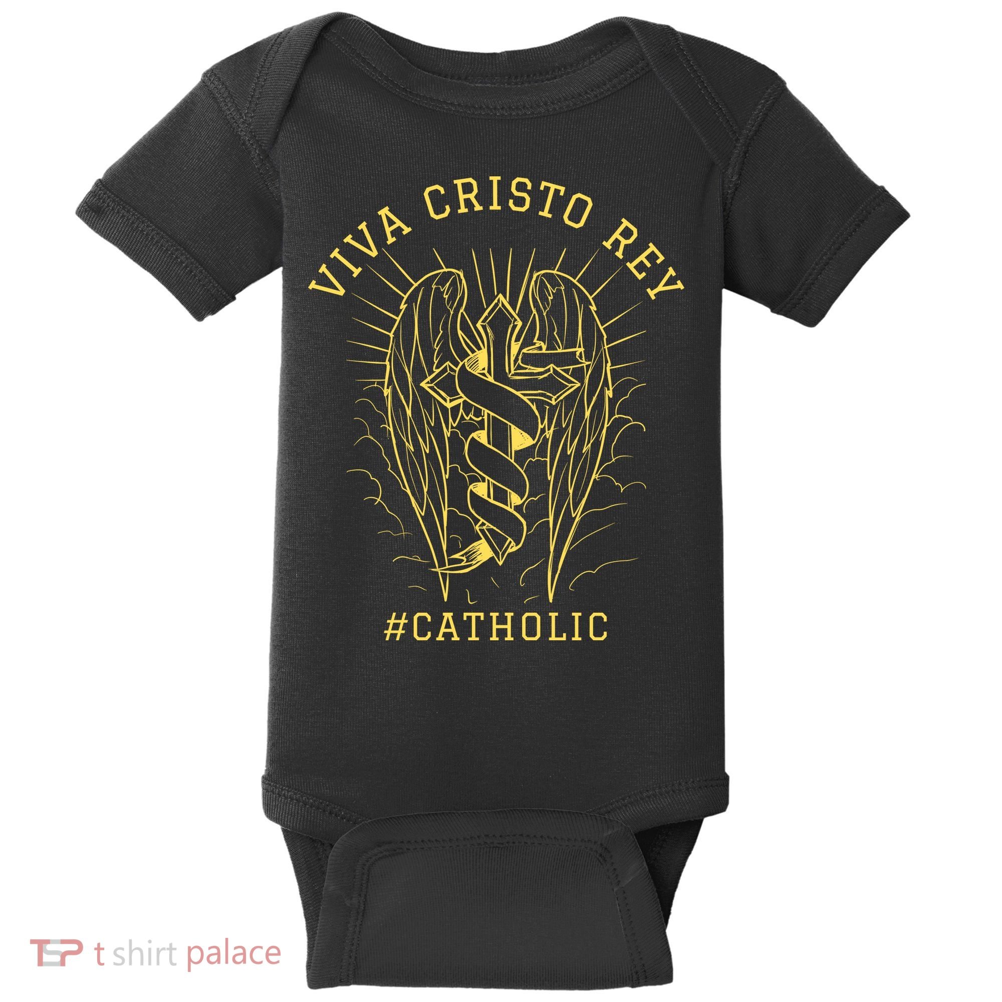 Viva Cristo Rey Roman Catholic Gift Baby Bodysuit
