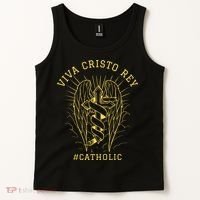Viva Cristo Rey Roman Catholic Gift Tank Top thumb 2