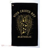 Viva Cristo Rey Roman Catholic Gift Golf Towel thumb 0