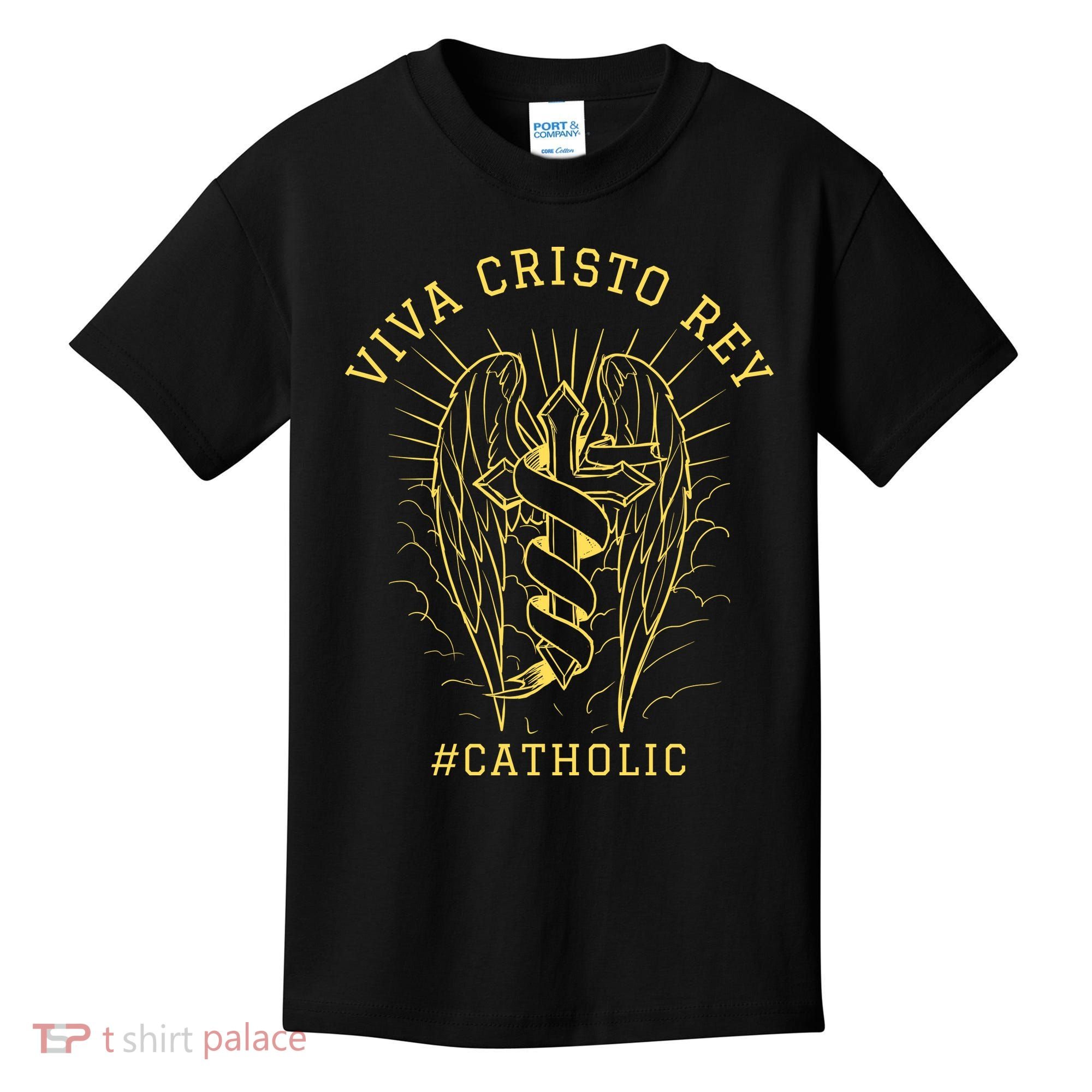 Viva Cristo Rey Roman Catholic Gift Kids T-Shirt