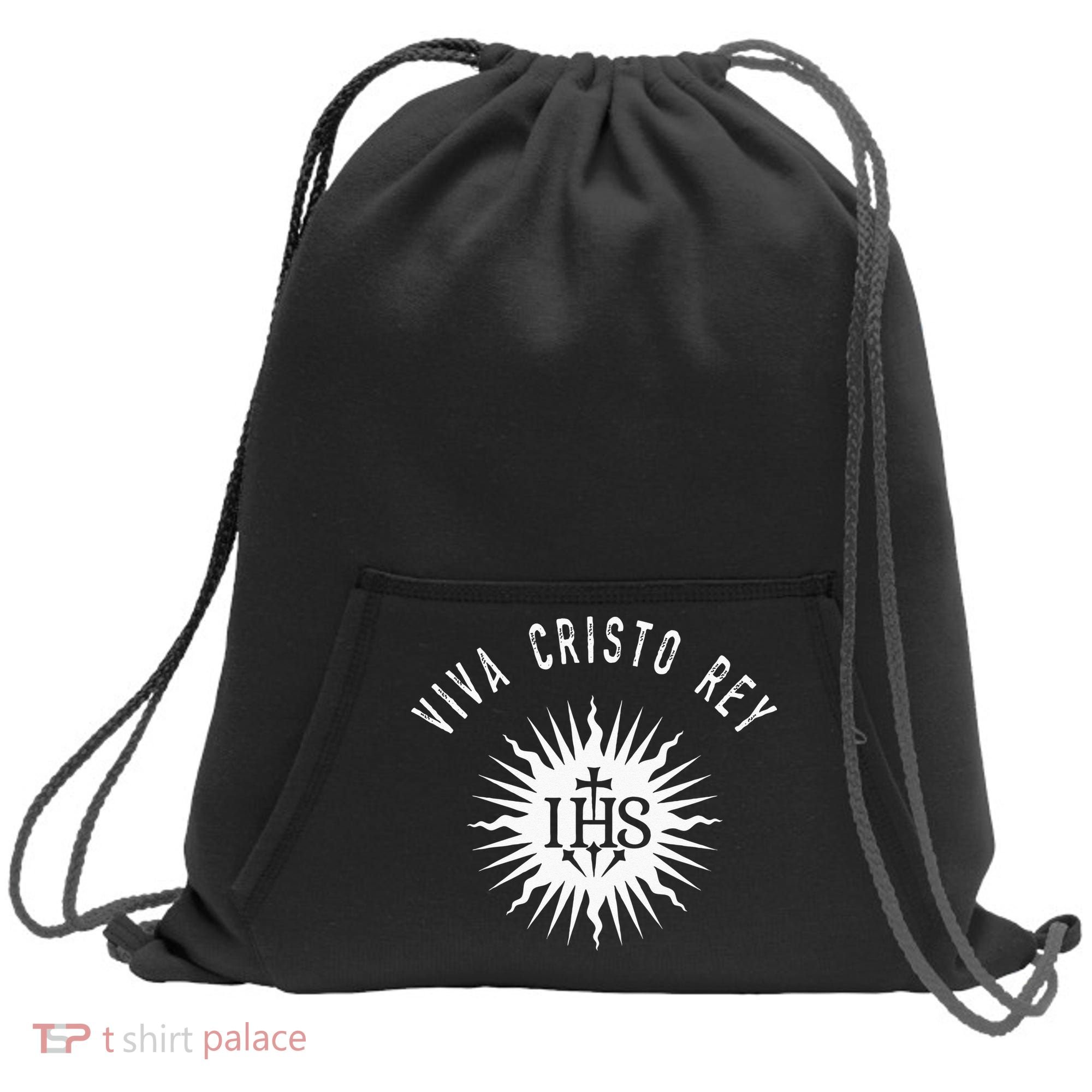 Viva Cristo Rey Roman Catholic Cristeros Sweatshirt Cinch Pack Bag