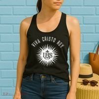 Viva Cristo Rey Roman Catholic Cristeros Women's Tank Top thumb 2