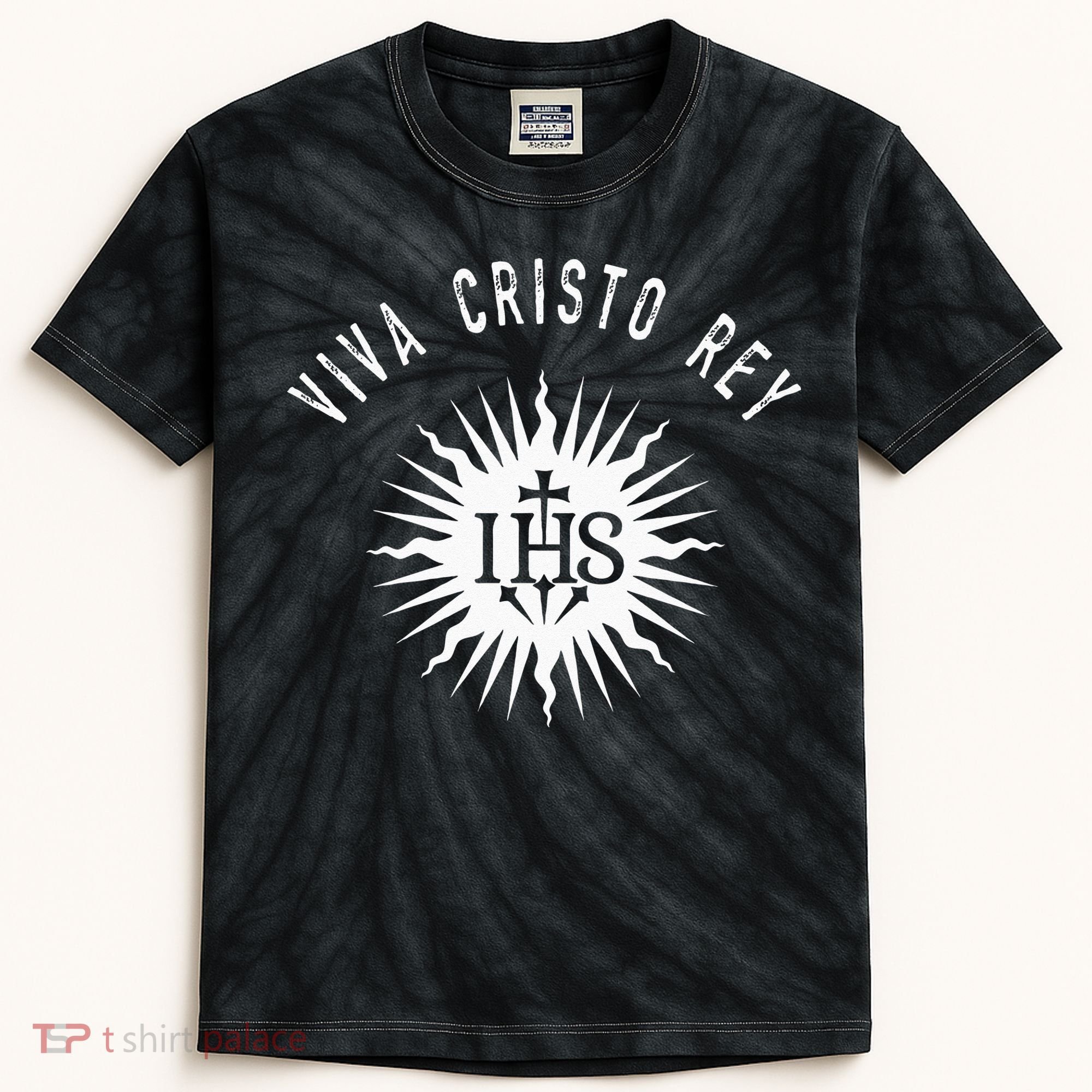 Viva Cristo Rey Roman Catholic Cristeros Kids Tie-Dye T-Shirt