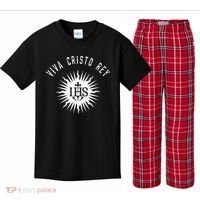 Viva Cristo Rey Roman Catholic Cristeros Kids Plaid Pajama Set thumb 0