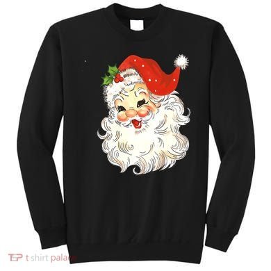 Vintage Christmas Santa Claus Face Old Fashioned Sweatshirt
