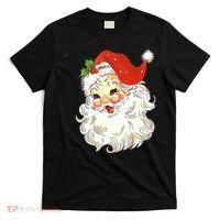 Vintage Christmas Santa Claus Face Old Fashioned T-Shirt thumb 0