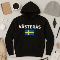 VäSteråS City Sweden Swedish Flag Hoodie thumb 3
