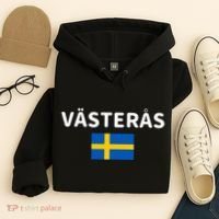 VäSteråS City Sweden Swedish Flag Hoodie thumb 4