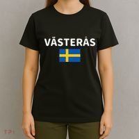 VäSteråS City Sweden Swedish Flag T-Shirt thumb 4