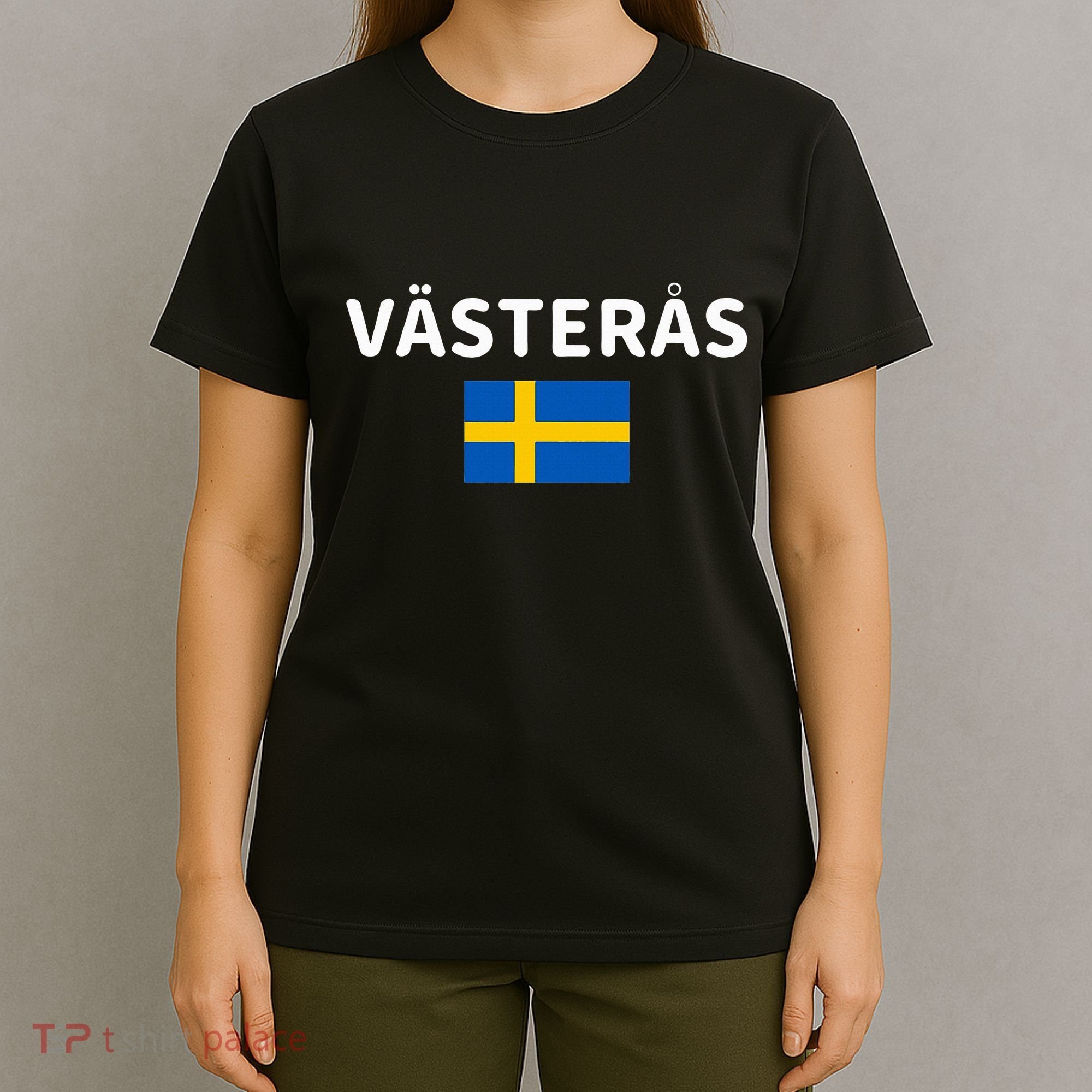 VäSteråS City Sweden Swedish Flag T-Shirt