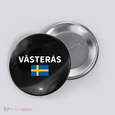 VäSteråS City Sweden Swedish Flag Button