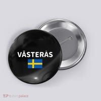 VäSteråS City Sweden Swedish Flag Button thumb 0