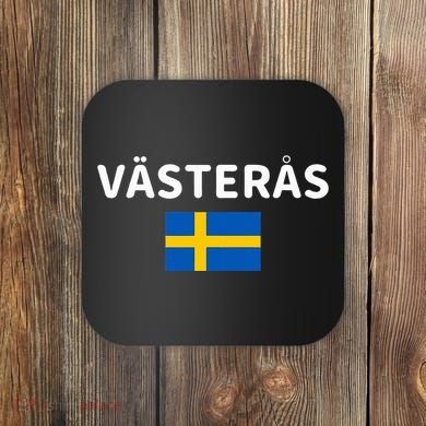 VäSteråS City Sweden Swedish Flag Coaster