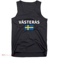 VäSteråS City Sweden Swedish Flag Tank Top thumb 0