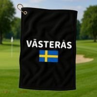 VäSteråS City Sweden Swedish Flag Golf Towel thumb 1