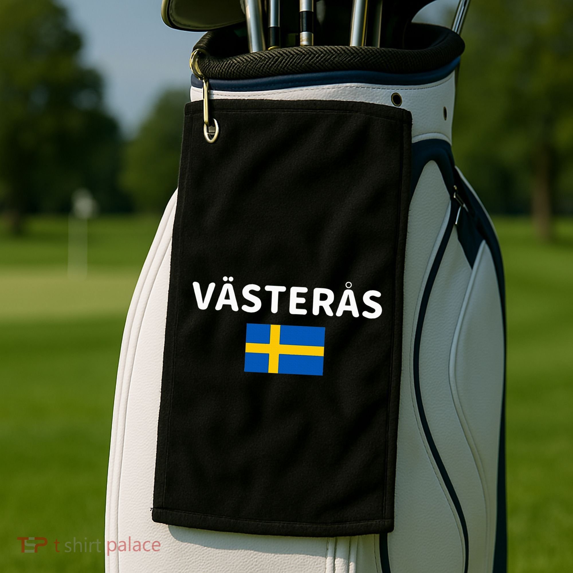 VäSteråS City Sweden Swedish Flag Golf Towel
