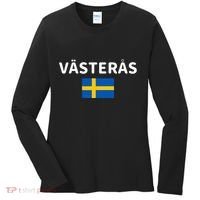 VäSteråS City Sweden Swedish Flag Women's Long Sleeve Shirt thumb 0