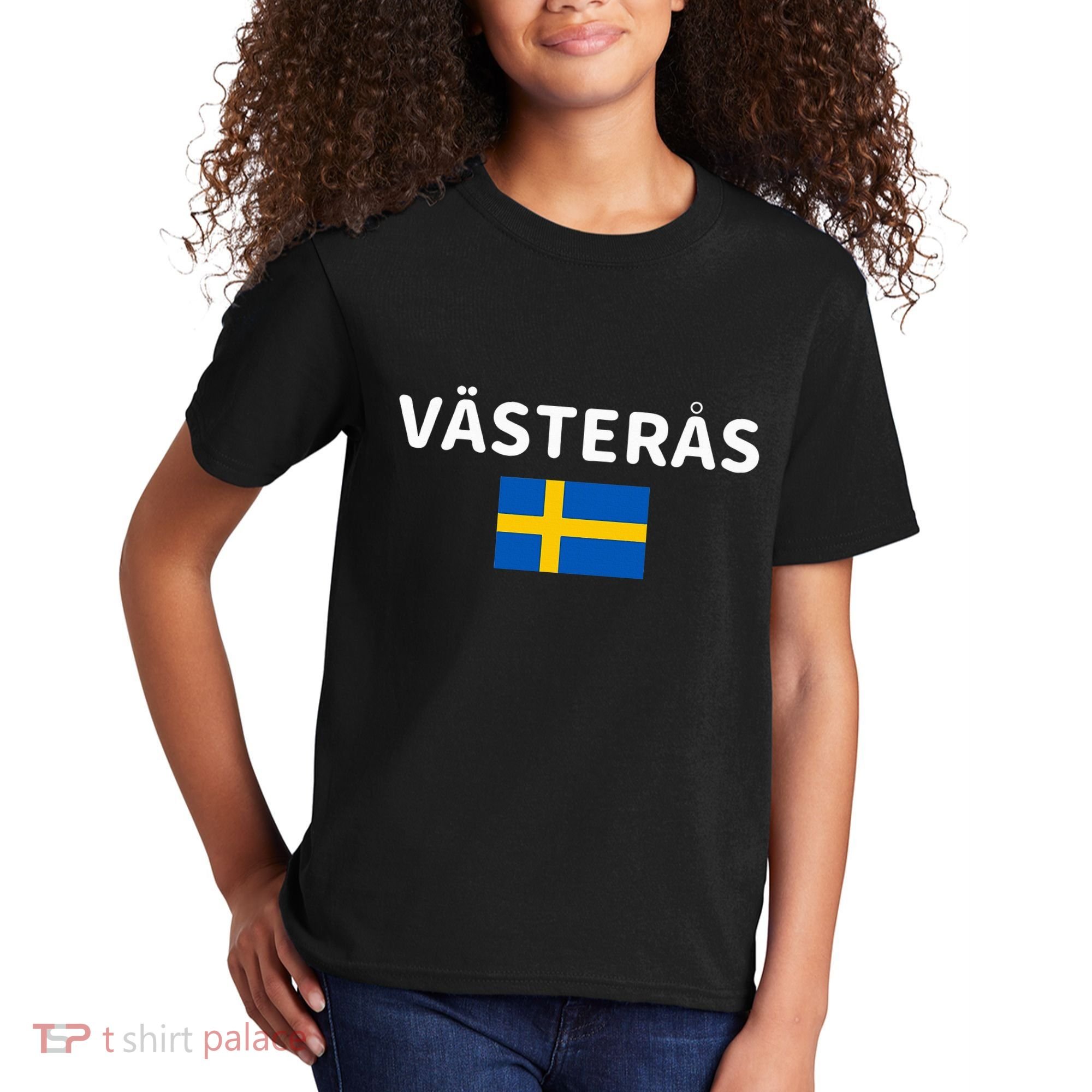 VäSteråS City Sweden Swedish Flag Kids T-Shirt