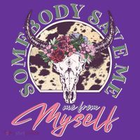 Vintage Cow Skull Somebody Save Me Me From Myself T-Shirt thumb 7