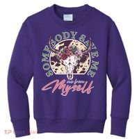 Vintage Cow Skull Somebody Save Me Me From Myself Kids Sweatshirt thumb 0