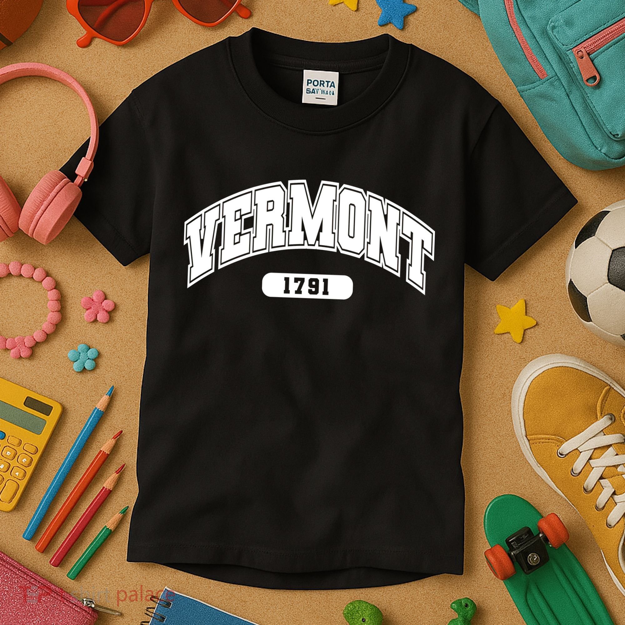 Vermont Collegiate Style 1791 Kids T-Shirt