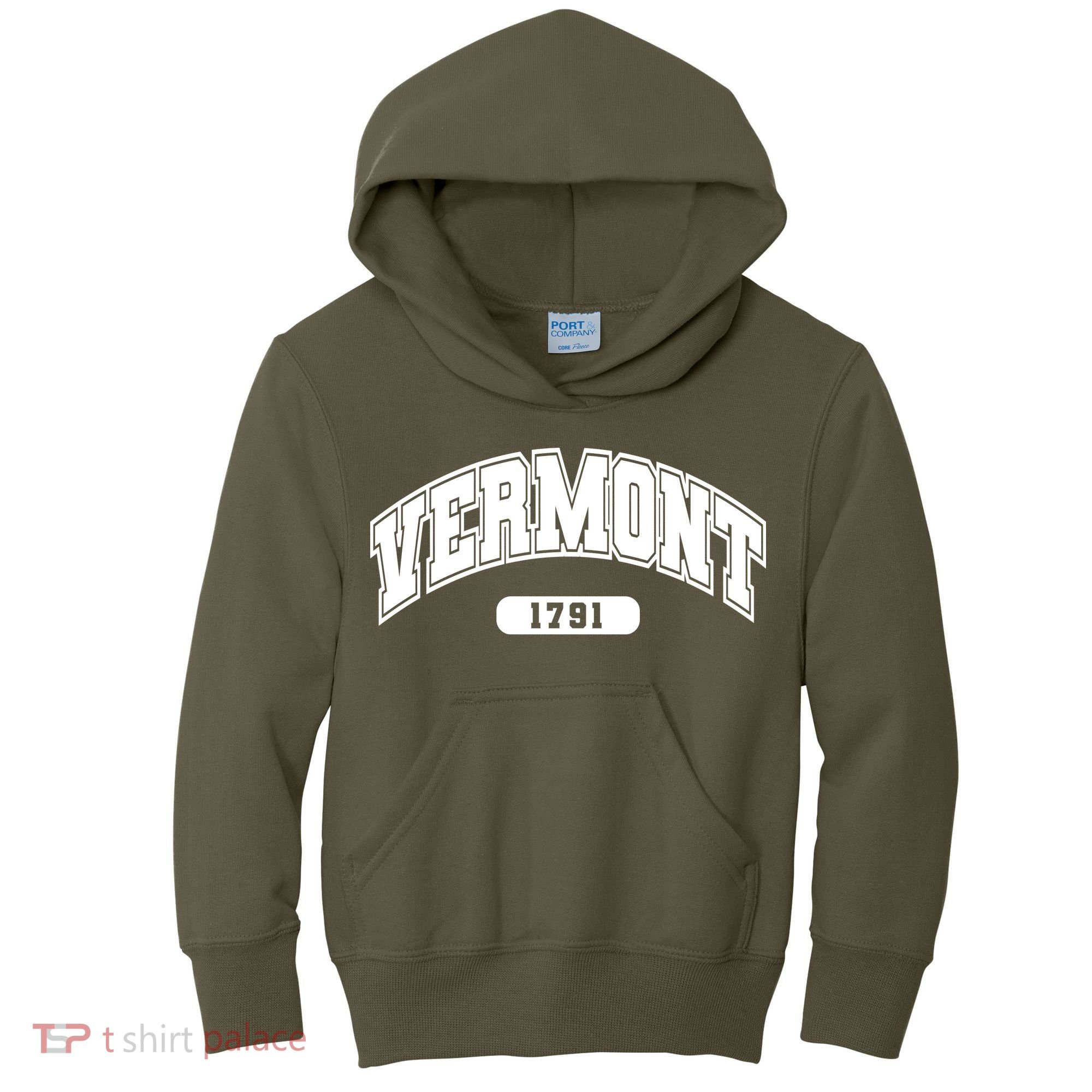 Vermont Collegiate Style 1791 Kids Hoodie