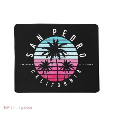 Vintage California San Pedro Ca Beach Gps Coordinate Mousepad