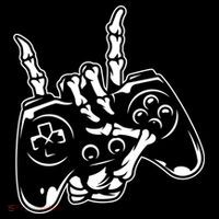 Videogame Controller Skeleton Hand Lazy Halloween Costume Gift Backpack thumb 2