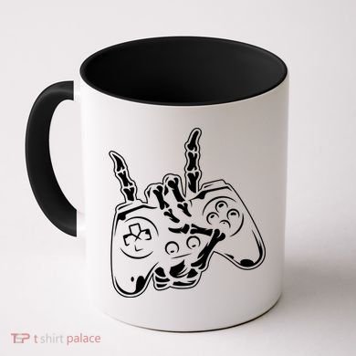 Videogame Controller Skeleton Hand Lazy Halloween Costume Gift Coffee Mug