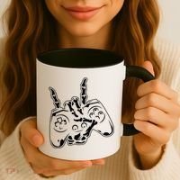 Videogame Controller Skeleton Hand Lazy Halloween Costume Gift Coffee Mug thumb 3