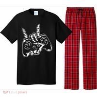 Videogame Controller Skeleton Hand Lazy Halloween Costume Gift Pajama Set thumb 0