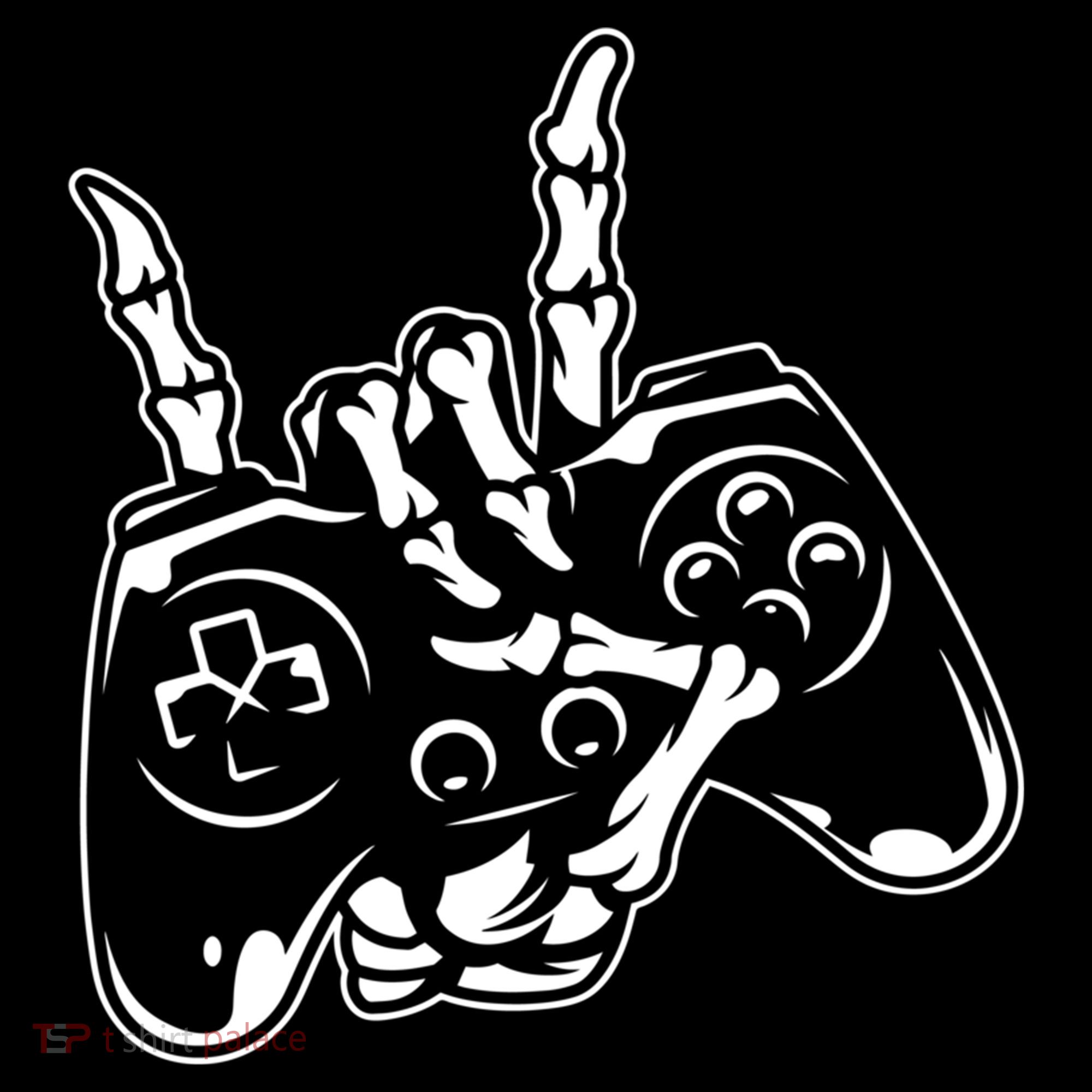 Videogame Controller Skeleton Hand Lazy Halloween Costume Gift Pajama Set