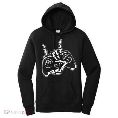 Videogame Controller Skeleton Hand Lazy Halloween Costume Gift Women's Hoodie