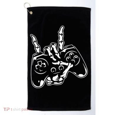 Videogame Controller Skeleton Hand Lazy Halloween Costume Gift Golf Towel