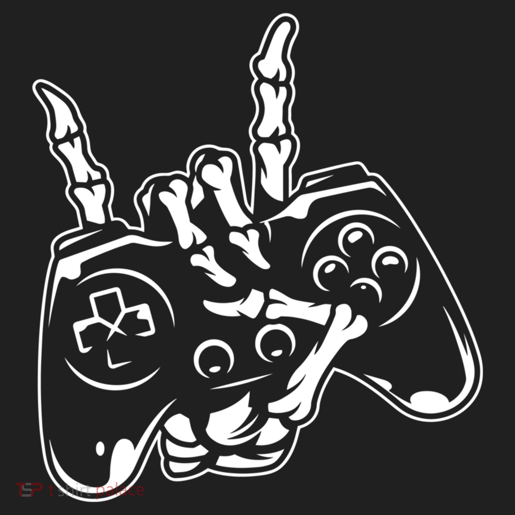 Videogame Controller Skeleton Hand Lazy Halloween Costume Gift Golf Towel