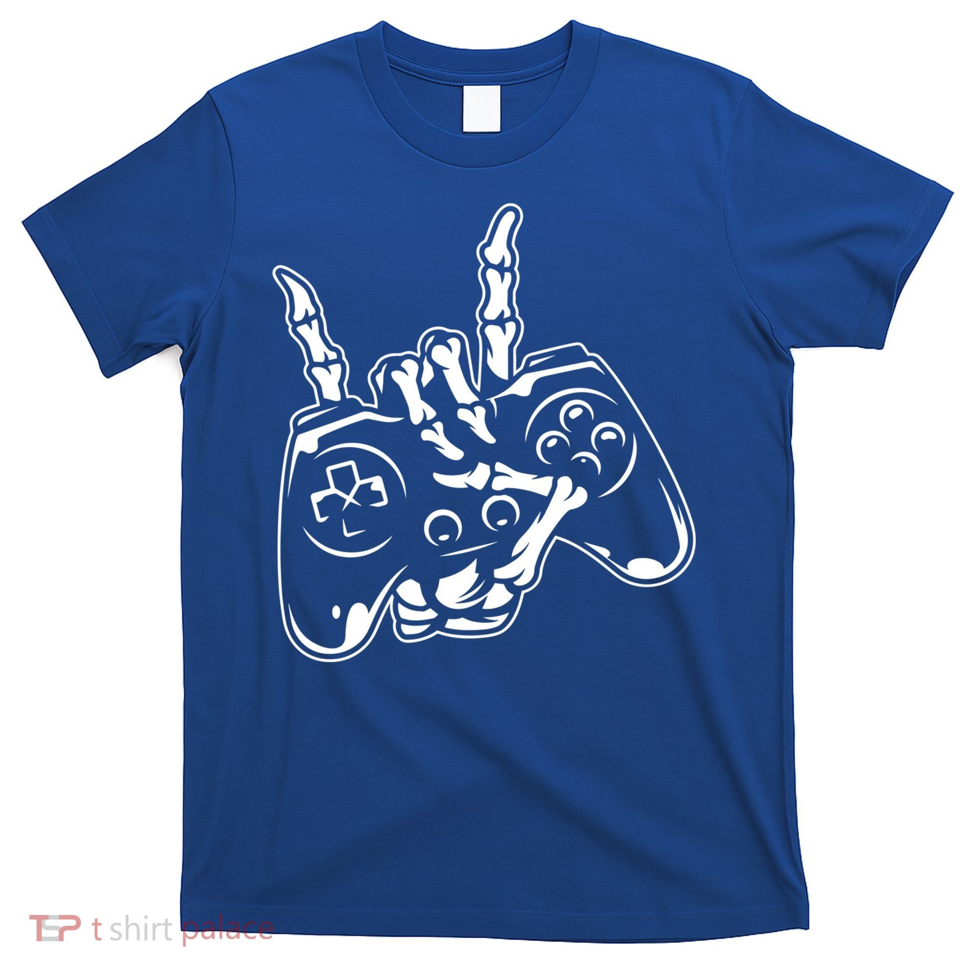 Videogame Controller Skeleton Hand Lazy Halloween Costume Gift T-Shirt