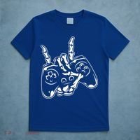 Videogame Controller Skeleton Hand Lazy Halloween Costume Gift T-Shirt thumb 5