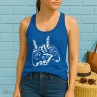 Videogame Controller Skeleton Hand Lazy Halloween Costume Gift Women's Tank Top thumb 2
