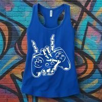 Videogame Controller Skeleton Hand Lazy Halloween Costume Gift Women's Tank Top thumb 3