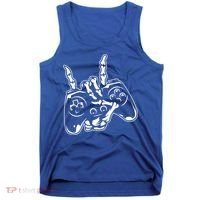 Videogame Controller Skeleton Hand Lazy Halloween Costume Gift Tank Top thumb 0