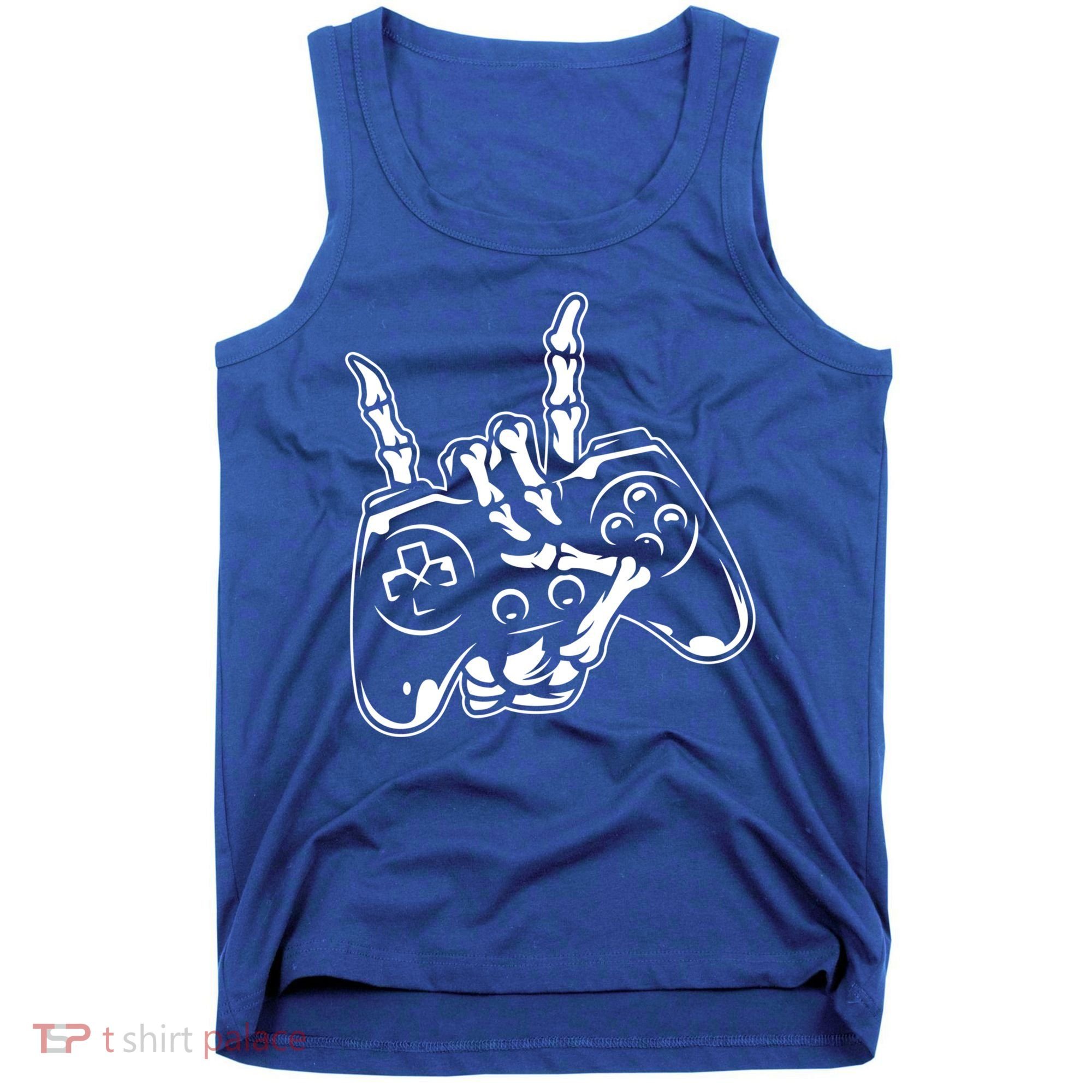 Videogame Controller Skeleton Hand Lazy Halloween Costume Gift Tank Top