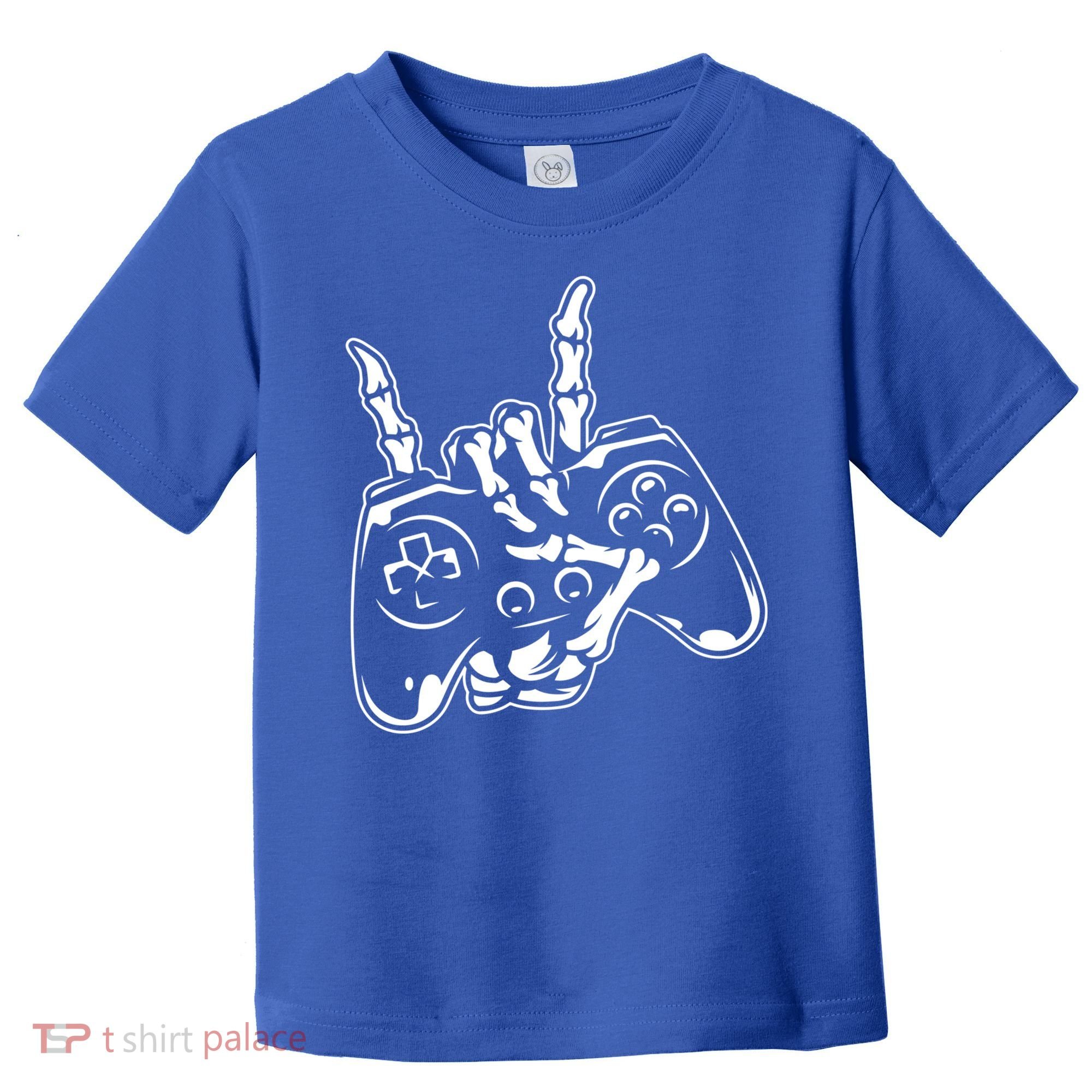 Videogame Controller Skeleton Hand Lazy Halloween Costume Gift Toddler T-Shirt