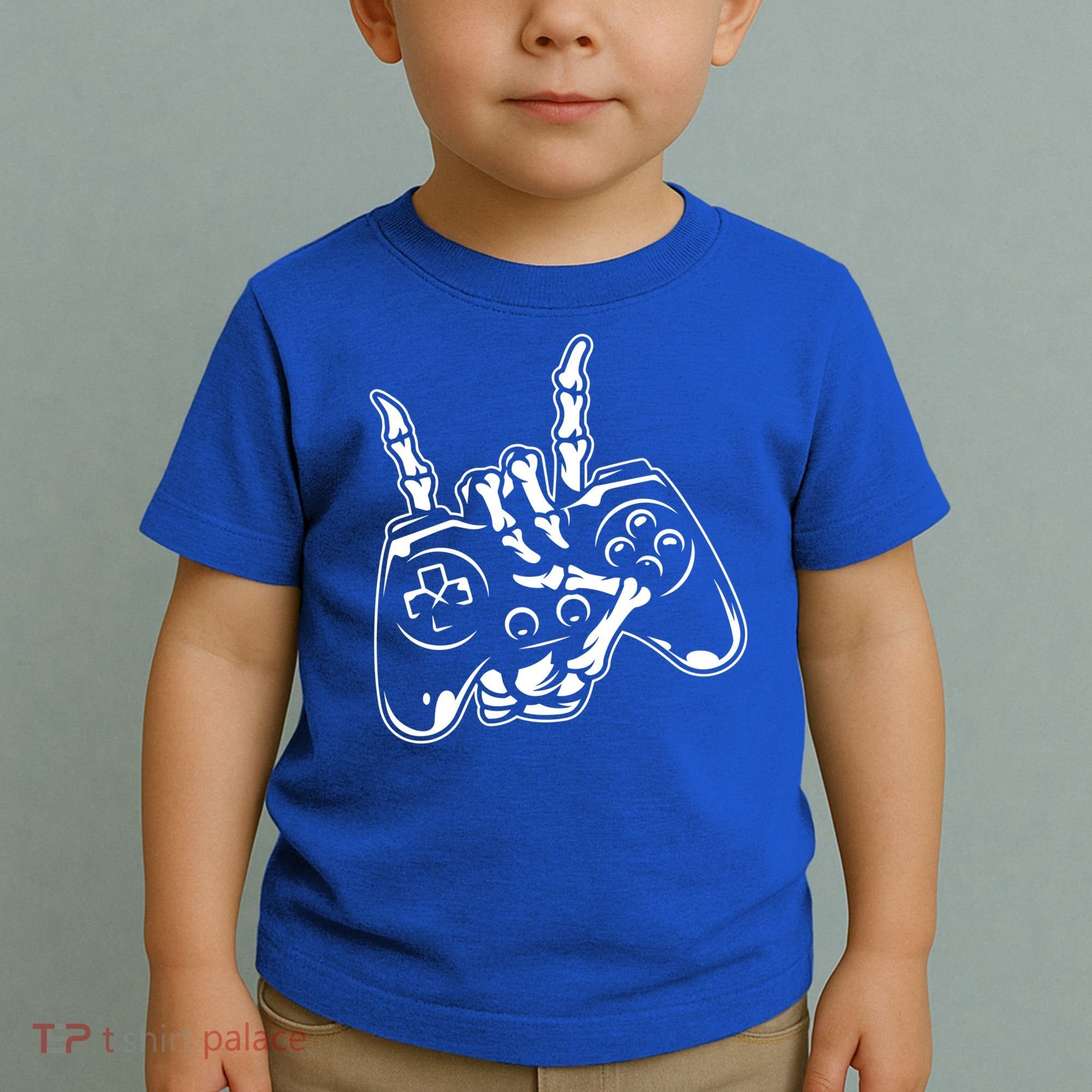 Videogame Controller Skeleton Hand Lazy Halloween Costume Gift Toddler T-Shirt