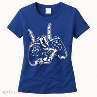 Videogame Controller Skeleton Hand Lazy Halloween Costume Gift Women's T-Shirt thumb 0