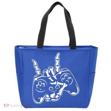 Videogame Controller Skeleton Hand Lazy Halloween Costume Gift Tote Bag
