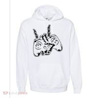 Videogame Controller Skeleton Hand Lazy Halloween Costume Gift Comfort Colors Garment-Dyed Hooded Sweatshirt thumb 0
