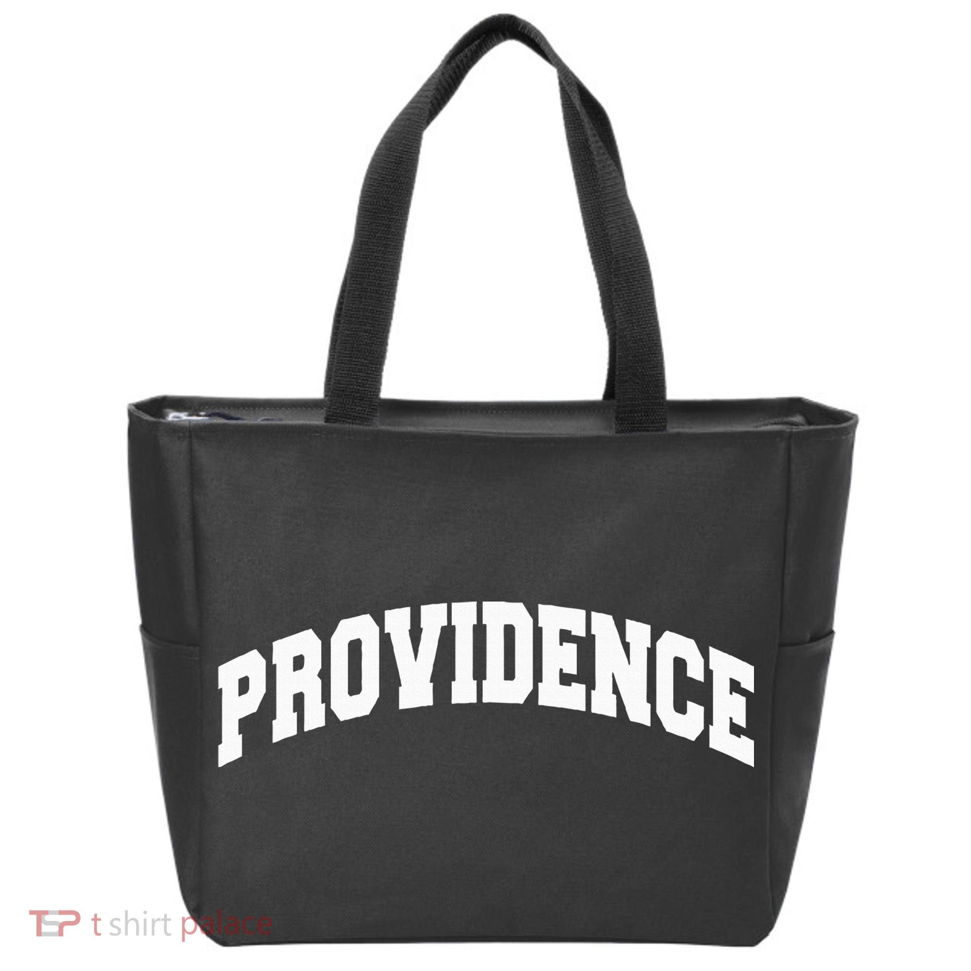 Varsity College Style Providence Rhode Island Tote Bag