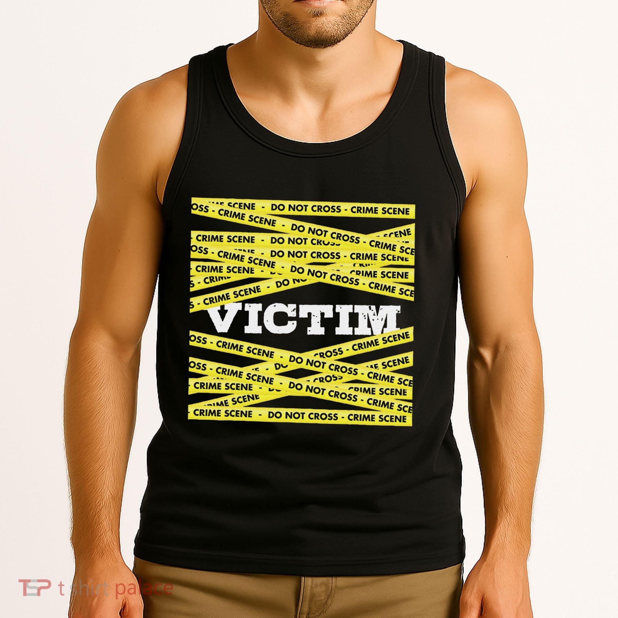 Victim Crime Scene Do No Cross True Crime Costume Tank Top